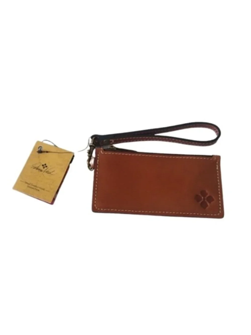 Patricia Nash P20401 ALMERIA Leather Credit Card Wristlet RFID-Tan